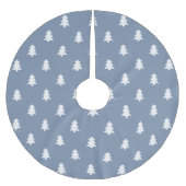 Simple Pine Trees Boho Farmhouse Nordic Blue Kerstboom Rok (Voorkant)