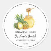 Simple Pineapple Infused Honey Label (Voorkant)