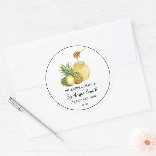 Simple Pineapple Infused Honey Label (Envelop)