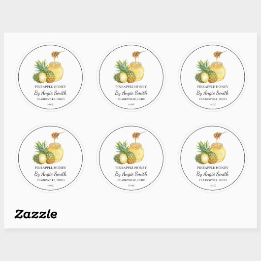 Simple Pineapple Infused Honey Label (Vel)