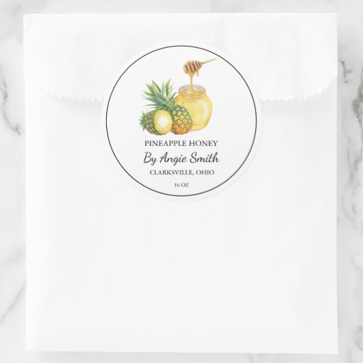 Simple Pineapple Infused Honey Label (Tas)