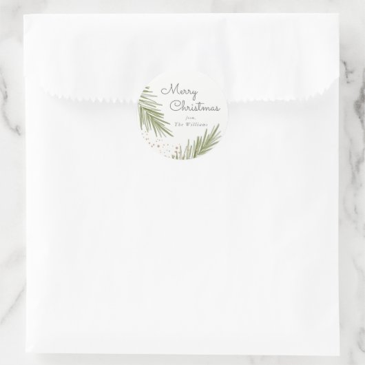 Simple Pines Kerst sticker (Tas)