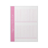 Simple Pink 8.5x11 Two Column Checklist Notitieblok (Linkerzijde)