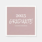 Simple Pink Afstuderen Paper Napkin Servet (Voorkant)