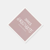 Simple Pink Afstuderen Paper Napkin Servet (Hoek)