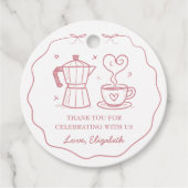 Simple Pink Baby Is Brewing Thank You Bedankjes Labels (Voorkant)