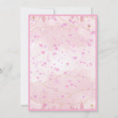 Simple Pink Butterflies theme Save the Date (Achterkant)