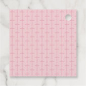 Simple Pink Cross Thank You First Holy Communion Bedankjes Labels (Achterkant)