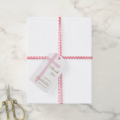 Simple Pink Cross Thank You First Holy Communion Cadeaulabel (Met Touw)