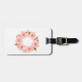 Simple Pink Flowery  Bagagelabel