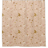 Simple Pink Glitter  Douchegordijn (Voorkant)