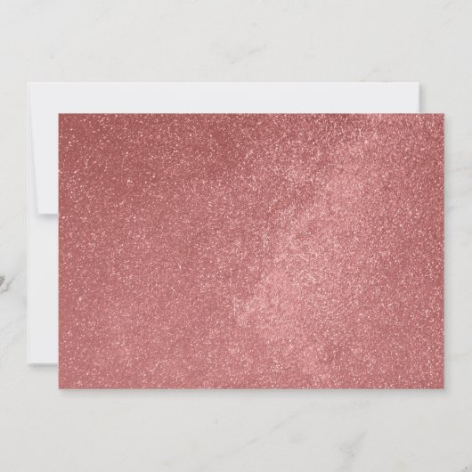 Simple Pink Glitter Girly Pet Foto Afstuderen Aankondiging (Achterkant)