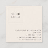 Simple Pink Green Checkerboard Your Logo Custom Vierkante Visitekaartje (Voorkant)