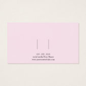 Simple Pink Hair Clip Barrette Display card Visitekaartje (Achterkant)