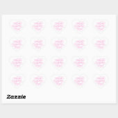 Simple Pink Happy Valentines Day Calligraphy Hart Sticker (Vel)