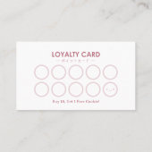 Simple Pink Made with Love Bakery Rewards Loyalty Visitekaartje (Achterkant)