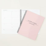 Simple Pink Professional Minimal Modern Business Planner<br><div class="desc">Modern business planner featuring a simple and minimal pink design with your name in a traditional serfi font along with your title.  This professional planner is versatile for any type of business.</div>