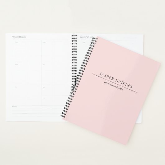 Simple Pink Professional Minimal Modern Business Planner (Display)