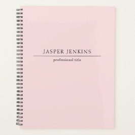 Simple Pink Professional Minimal Modern Business Planner