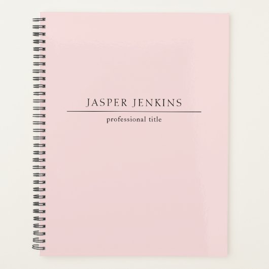 Simple Pink Professional Minimal Modern Business Planner (Voorkant)