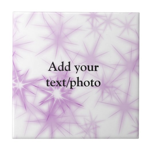 Simple pink purple glitter sparkle add name text t tegeltje (Voorkant)