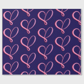 Simple Pink Red Hearts Cadeaupapier (Vlak)