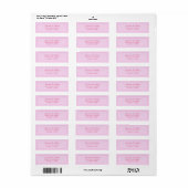 Simple Pink & Red Wedding Return Address Etiket (Full Sheet)