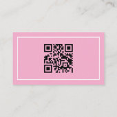 Simple Pink Registry Babyshower QR Enclosure Card Informatiekaartje (Achterkant)
