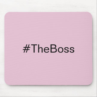 Simple Pink The Boss hashtag aangepaste naam Muismat