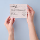 Simple Pink Tumbler Cup Care Instructions Flyer (Hand)