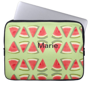 Simple pink watermelon add name minimum custom th laptop sleeve