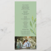 Simple Pink Wedding Program Programmakaart (Achterkant)