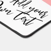 Simple pink white personalized text photo collage bureaumat (Hoek)
