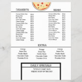 Simple Pizza Pasta Grill Restaurant Spaghetti Menu (Achterkant)