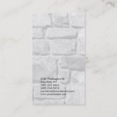 Simple Plain Black White Stones Trendy Consultant Visitekaartje (Achterkant)