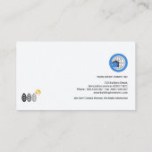 Simple Plain Blue Global International Contractor Visitekaartje (Achterkant)