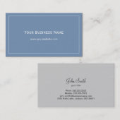 Simple Plain Blue Visitekaartje (Voorkant / Achterkant)