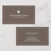 Simple Plain Brown Winery/Wine Club Visitekaartje (Voorkant / Achterkant)