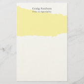 Simple Plain Cream Black White Minimalist Modern Briefpapier (Voorkant)