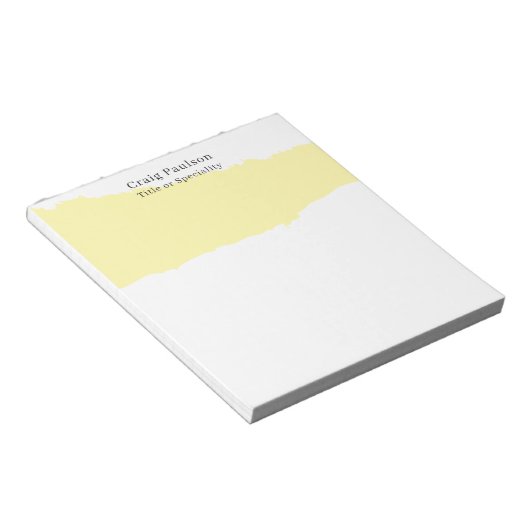 Simple Plain Cream Black White Minimalist Modern Notitieblok (Schuin)