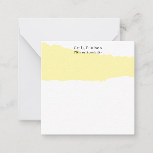 Simple Plain Cream Black White Minimalist Modern Notitiekaartje (Voorkant)