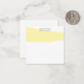 Simple Plain Cream Black White Minimalist Modern Notitiekaartje (Voorkant / Achterkant in situ)