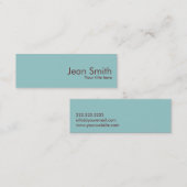 Simple Plain Cyan Green Mini-Visitekaartje Mini Visitekaartje (Voorkant / Achterkant)