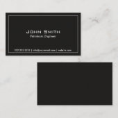 Simple Plain Dark Petroleum Engineer Visitekaartje (Voorkant / Achterkant)