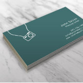 Simple Plain Green Photographer Visitekaartje