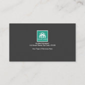 Simple Plain Grey Wereldkaart Logistics Director Visitekaartje (Achterkant)