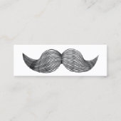 Simple Plain Hipster Mustache minikaart Mini Visitekaartje (Voorkant)