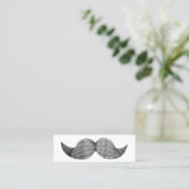 Simple Plain Hipster Mustache minikaart Mini Visitekaartje (Staand voorkant)