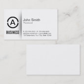 Simple Plain Monogram Pharmacist Visitekaartje (Voorkant / Achterkant)