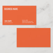 Simple Plain Oranje Bookkeeper Visitekaartje (Voorkant / Achterkant)